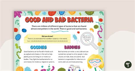 Microorganisms Good And Bad Bacteria Poster Teach Starter