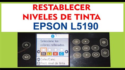 Reiniciar Niveles De Tinta Epson L Youtube