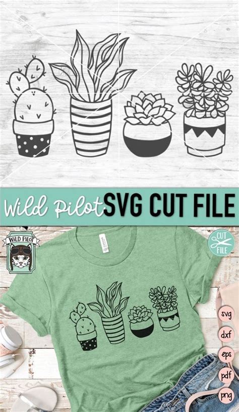 Cactus Svg File Succulent Svg File Plants Svg File Cactus Cut File