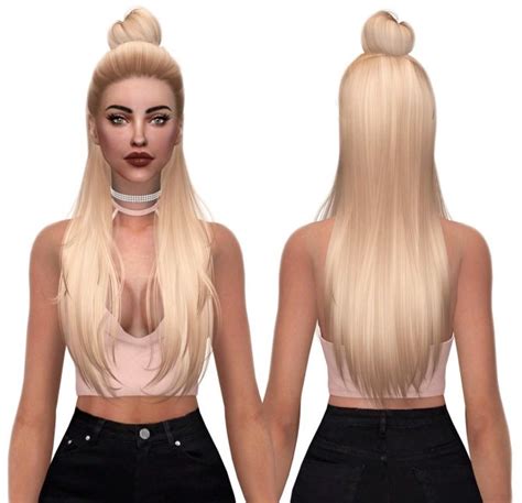 Hallowsims Myra Hair Retexture At Kenzar Sims • Sims 4 Updates Sims Sims 4 Contenu