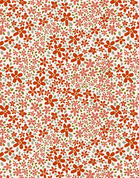 Pink and Orange Flowers | Pattern :: Behance