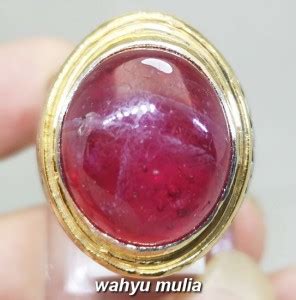 Cincin Batu Ruby Merah Delima Pigeon Blood Asli Kode 2047 Ring Perak