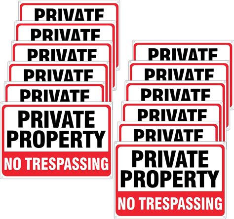 No Trespassing Signs Private Property Signs14x10 Inch Rust Free Aluminum Metal