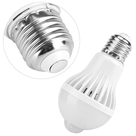 E27 Pir Detector Motion Activated Sensor 5w Led Light Bulb Radar Lamp