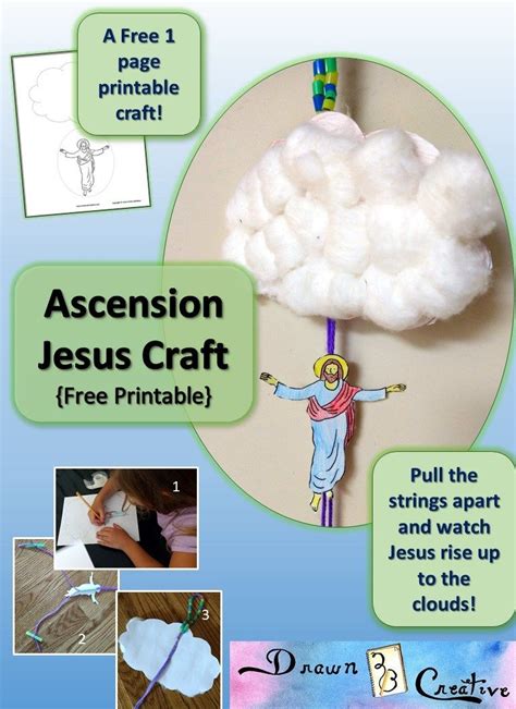 Ascension Jesus Craft {free Printable Activity} Drawn2bcreative Jesus Crafts Sunday School