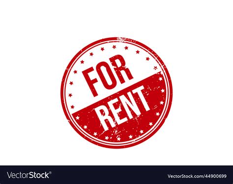 rent stamp seal royalty  vector image vectorstock