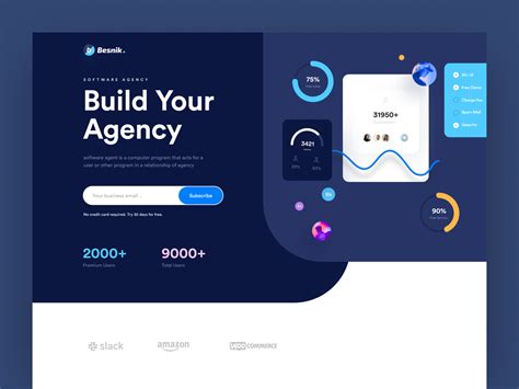 Besnik Creative Agency Landing Page By Mehedi Titas For Uihut Ui Ux