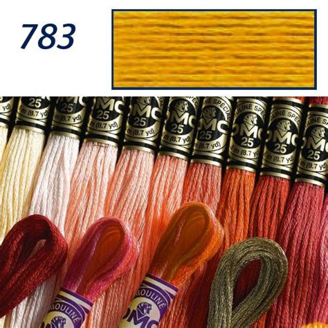 DMC 783 - mouliné - pamut osztott hímzőfonal - foltvarazs.hu