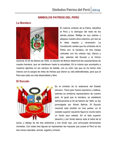 Simbolos patrios del perú PDF