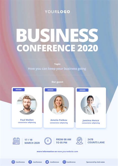 Conference Invitation Free Template In PSD Room Surf