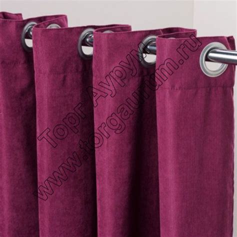 Штора для примерочной на люверсах. Ткань: КАНВАС. Цвет: Бордовый купить ...