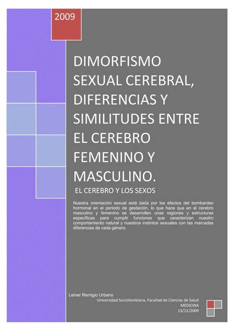 Dimorfismo Sexual Cerebral PDF