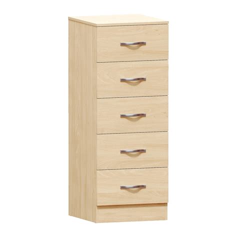 Riano Pine 5 Drawer Narrow Chest Wooden Chest Of Drawers