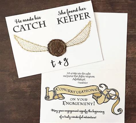 Harry Potter Themed Printable Wedding Cards