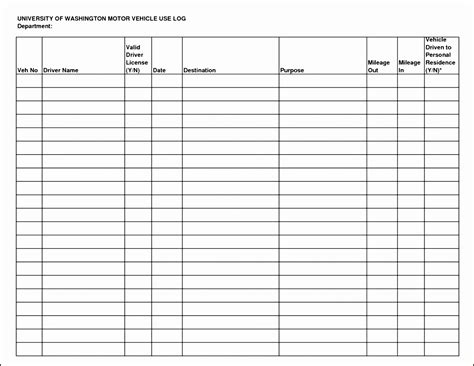 Fuel Log Sheet