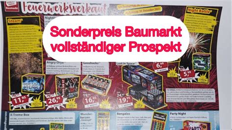 Sonderpreis Baumarkt Vollst Ndiger Feuerwerk Prospekt Youtube