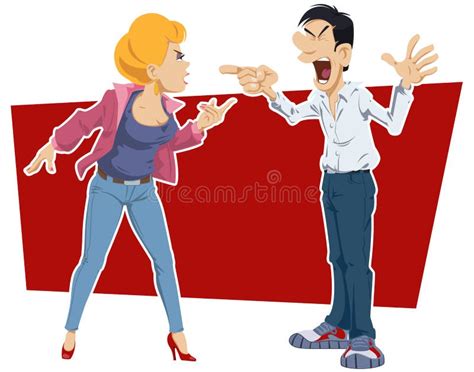 Couple Arguing Cartoon