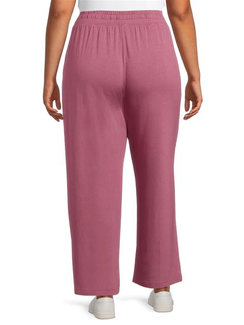 Terra And Sky Women S Plus Size Wide Leg Knit Pants