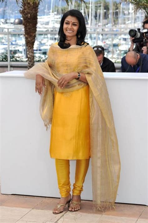 Actress Nandita Das Wearing Yellow Silk Salwar Minmit Clothing Traditional Indian Outfits