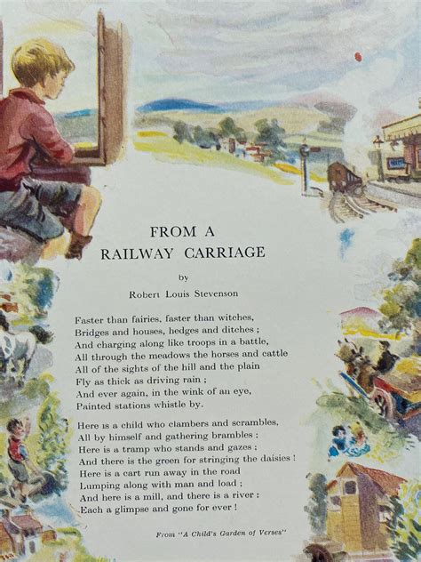 1940s From A Railway Carriage By Robert Louis Stevenson Original