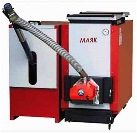 Пеллетный котел шахтного типа Маяк КТШ ECO LONG BURNING 32 кВт с ...