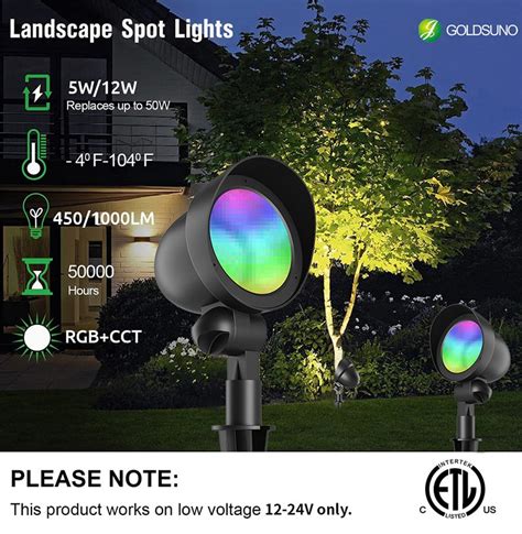 Led Landscape Light Kits Low Voltage 5w 24g Remote Control Spotlights