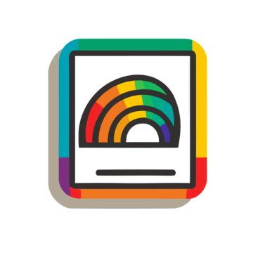 Square Shaped App Icon Vector, A Simplistic Colorful Icon Of Bicolor On ...