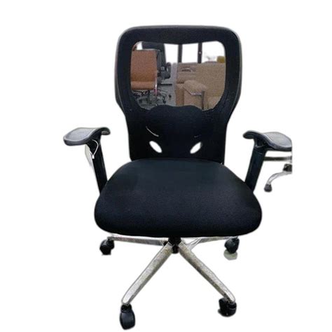 Mid Back Workstation Office Chair Fixed Arm Black At Rs In Manesar