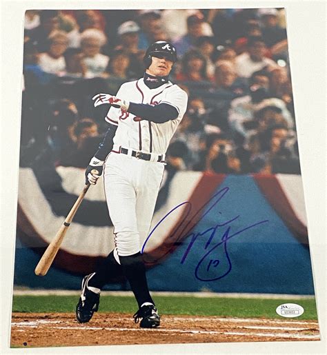 Lot Detail Chipper Jones Signed 11 X 14 Photo Steiner JSA