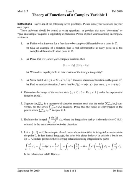 Theory Of Functions Of A Complex Variable I