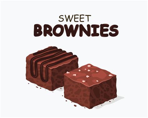 Brownie De Chocolate Aislado Sobre Fondo Blanco 6528179 Vector En Vecteezy