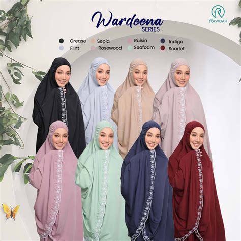 Telekung Rawdah Wardeena Series Shopee Malaysia