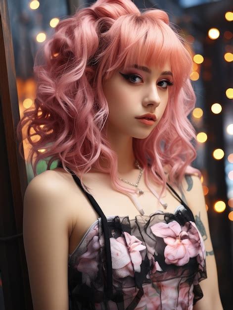 Premium AI Image | Beautiful girl with pink hair Sailor Moon