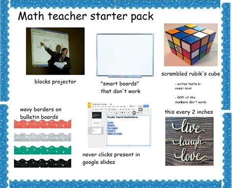 Middle School Math Teacher Starter Pack Rstarterpacks