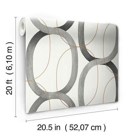 Interlock Black & Gold Peel & Stick Wallpaper by York Wall | Decorilla
