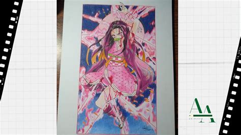 Dibujando A Nezuko Kimetsu No Yaiba Demon Slayer Con Colores Faber