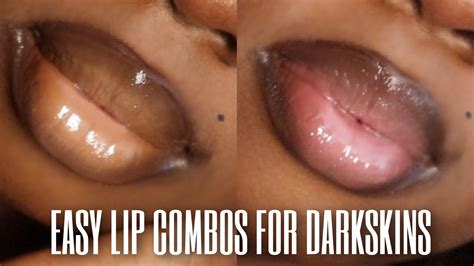 EASY EVERYDAY LIP COMBOS FOR DARK SKIN WOC NUDE PINK AND BROWN