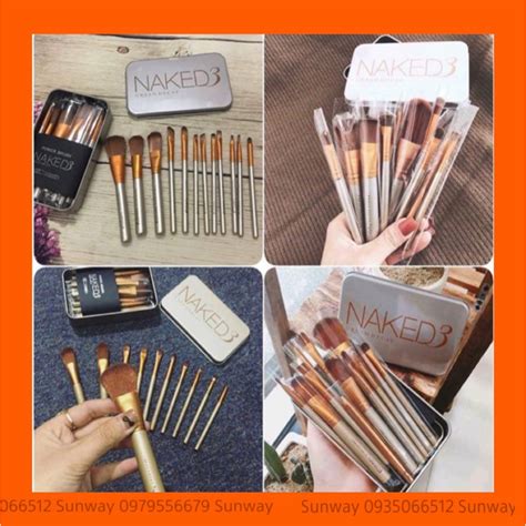 Genuine Make Up Naked 3 Brush Set Shopee Philippines