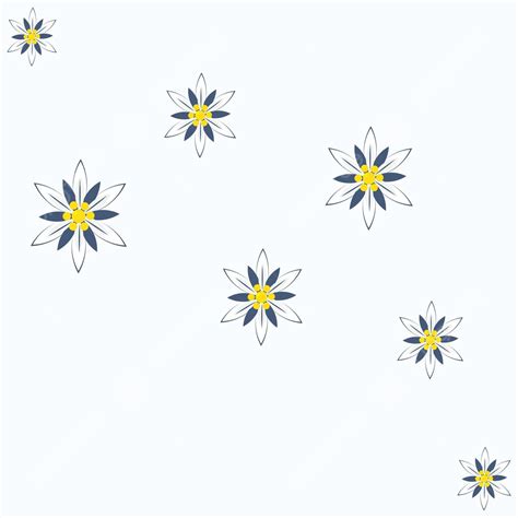 Edelweiss Flower Background Illustration Set Plant Edelweiss Vector