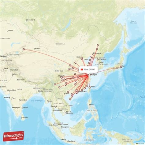 Direct Flights From Wuxi Destinations Wux China Directflights