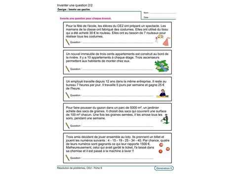 Fiches Activit S R Solution De Probl Mes Ce