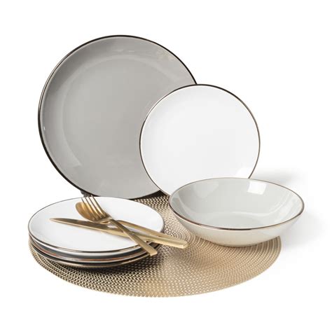 Dessert bord goldline wit goud ø19 cm Xenos