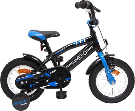 Amigo Bmx Fun Jongensfiets Kinderfiets Inch Zwart Blauw Bol