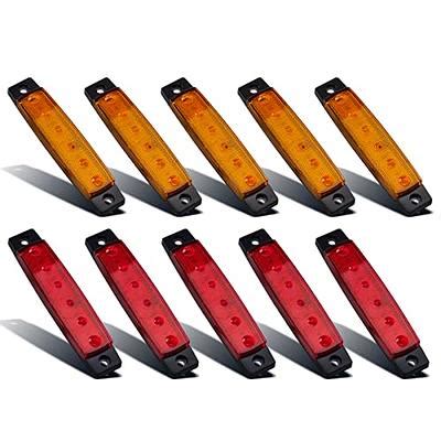 Partsam Pcs Amber Red Led Side Marker Indicators Clearance