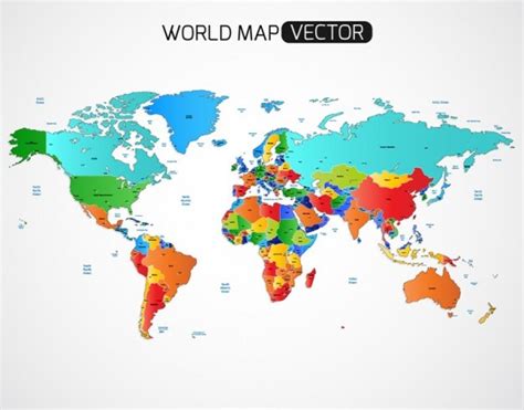 World Map Countries Vector at GetDrawings | Free download