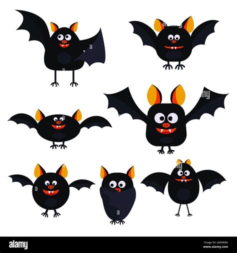 Scary Cartoon Halloween Bats