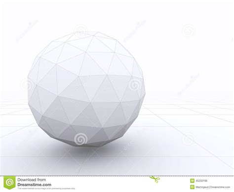 O Projeto 3D Abstrato De Uma Esfera Wireframe Alinha Ilustração