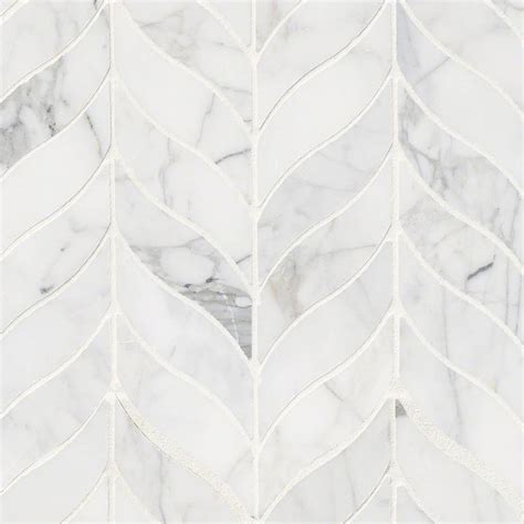 Msi Stone Calacatta Cressa Leaf Pattern Backsplash