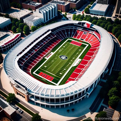 midtown atlanta football stadium drone view stable diffusion