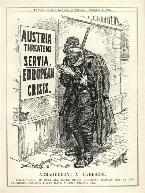 Political Cartoon Balkan Wars 1912 1914 Austria Threatens Serbia